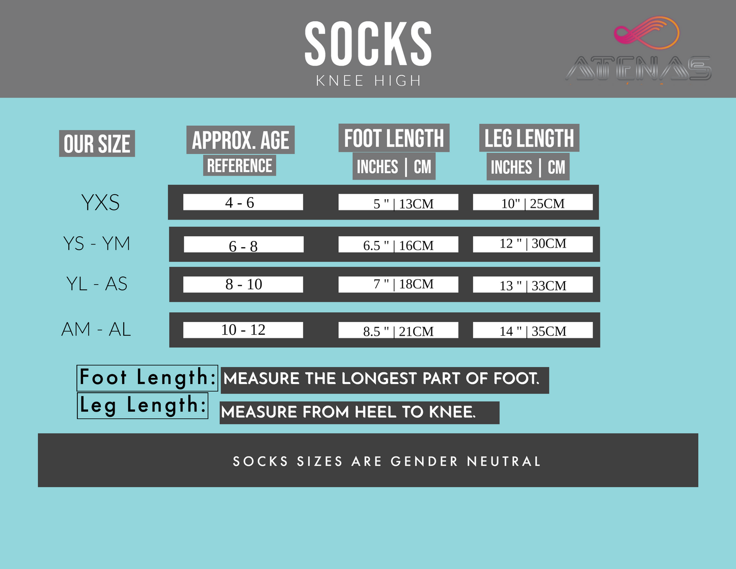 Socks Size Chart